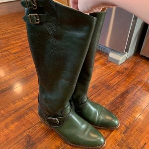 Hunter Green Frye Riding Boots!